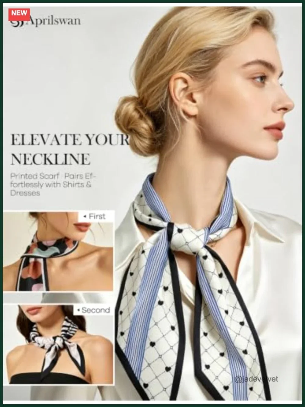 Silk Hair Scarf Satin Neck Scarf Women Fashion Accessory
